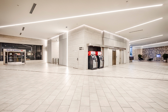 Bank of America retail branch and convenient ATM machines.