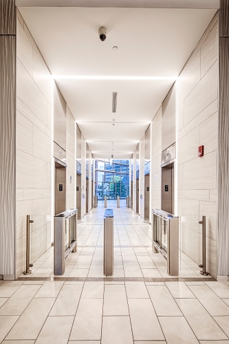 View of Pratt Street from Main Elevator Lobby 