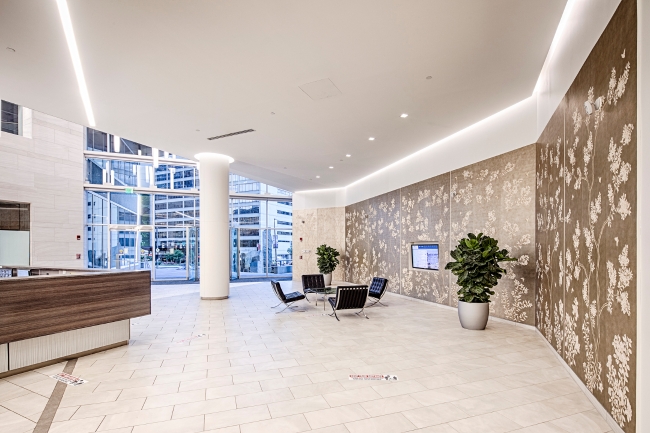 View of Pratt Street entrance from Lobby